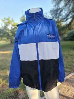 Vintage Dimco Mens Newport Rhode Island Hooded Zip Jacket Mesh Lined XL